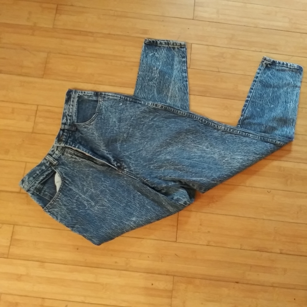 Vintage Stefano World Wide Jeans Size 14. Acid wash mom jeans hong kong
